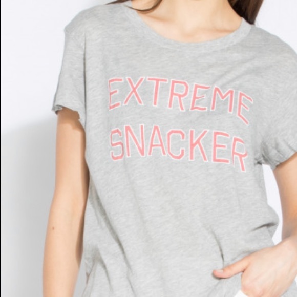 NEW • Wildfox • Extreme Snacker Tee Shirt Gray - Picture 4 of 7